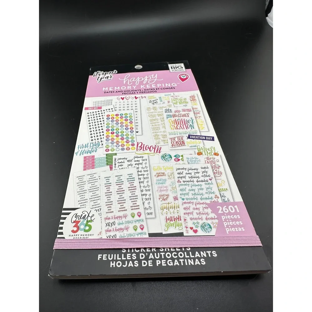 Erin Condren The Happy Planner Dates and Holidays Sticker Book 2601 pieces 90%